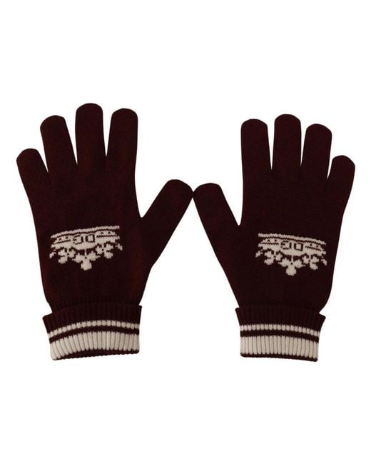 Dolce & Gabbana Purple Gloves for men