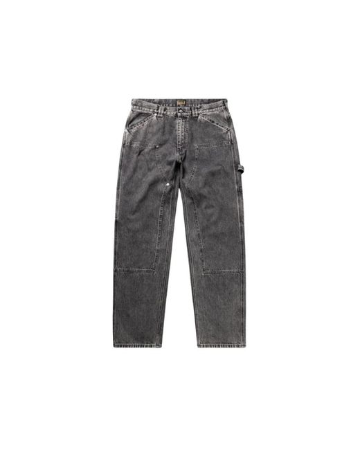 Aries Jeans ,Zwart ,Denim Vintage Loose-Fit Carpenter Jeans in het Gray voor heren