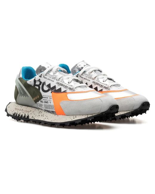 RUN OF Gray Sneakers for men