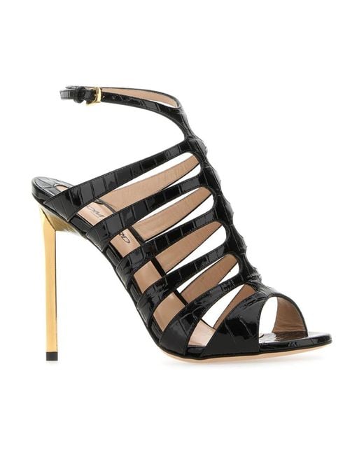 High Heel Sandals Tom Ford de color Black