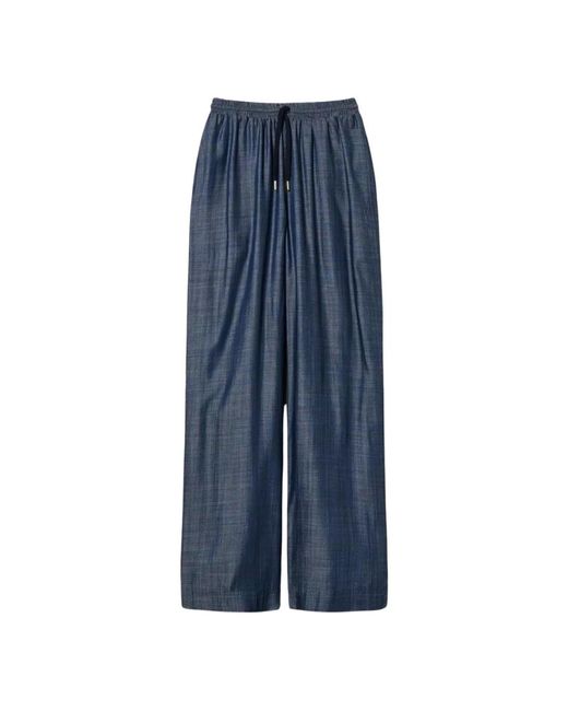 Wide Trousers Twinset de color Blue