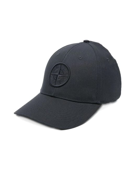 Stone Island Blue Caps for men