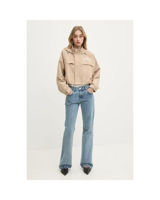 Moschino Printed Light Jacket in het Natural