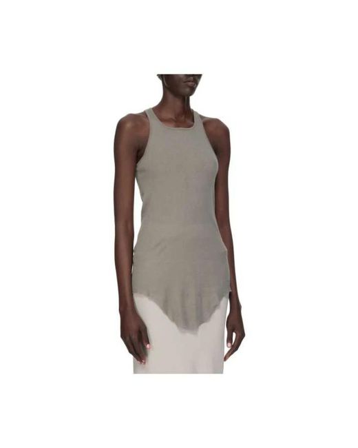 Rick Owens Brown Sleeveless Tops