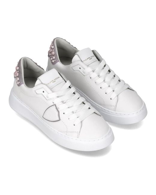 Philippe Model Sneakers in het White