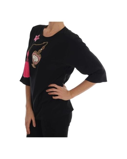 Dolce & Gabbana Black Long Sleeve T-Shirts