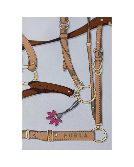 Furla Metallic Seidenschal Quadratisch