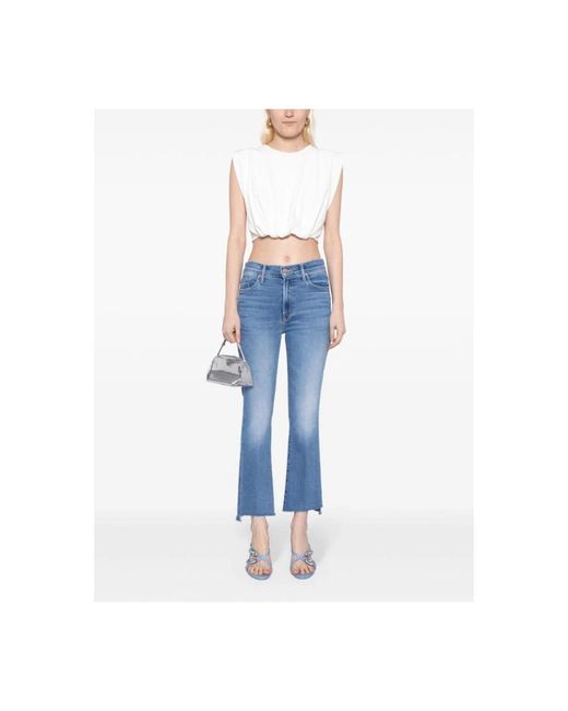 Mother Blue Cropped Jeans