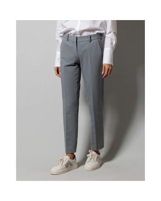 Circolo 1901 Gray Slim-Fit Trousers