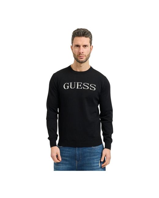 Guess Kane Rundhals-Pullover in Black für Herren