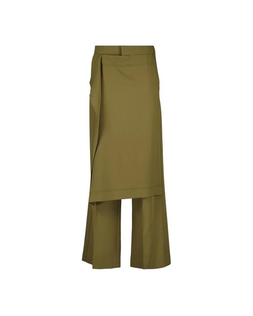 AMI Green Wide Trousers