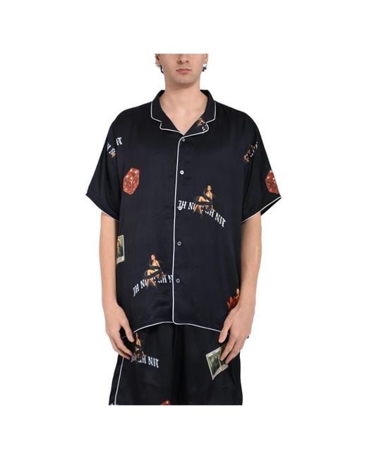 Ih Nom Uh Nit Black Short Sleeve Shirts for men