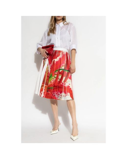 Tory Burch Rokken ,Rood ,Gedrukte Twill Rok in het Red