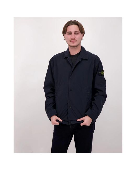 Stone Island Blue Light Jackets for men