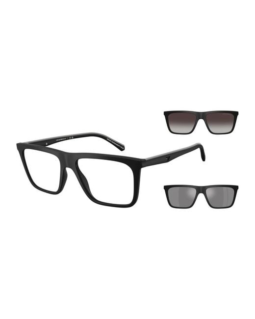 Emporio Armani Black Glasses for men