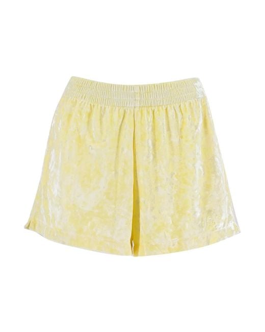 Shorts in chenille ricamati di Mc2 Saint Barth in Yellow