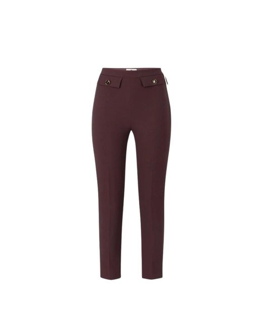 Elisabetta Franchi Purple Cropped Trousers