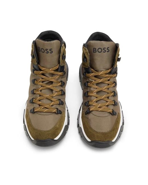 Shoes > boots > lace-up boots Boss pour homme en coloris Brown