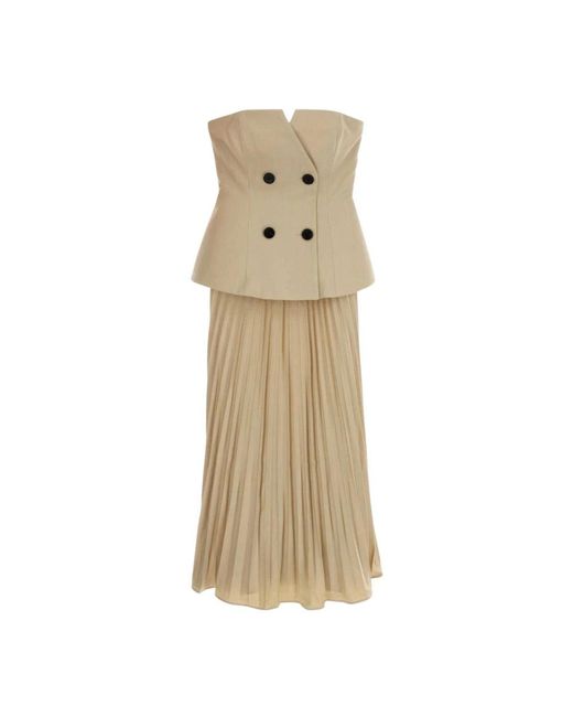 Self-Portrait Natural Midi Dresses