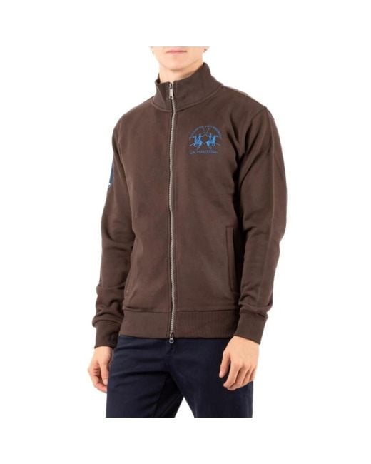 La Martina Brown Zip-Throughs for men