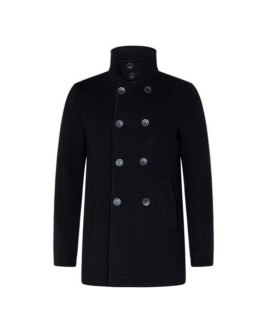 Herno Blue Double-Breasted Coats for men