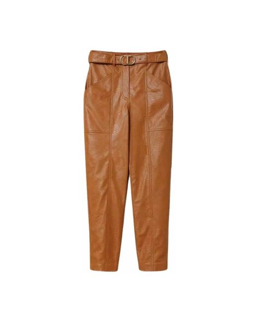 Twinset Brown Cropped Trousers