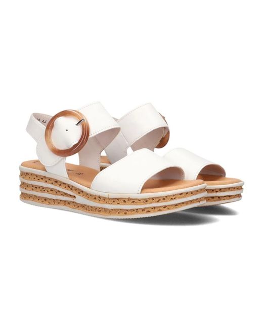 Gabor Schoenen ,Wit ,Leer Witte Sandaal 550.2 Comfort Style in het White