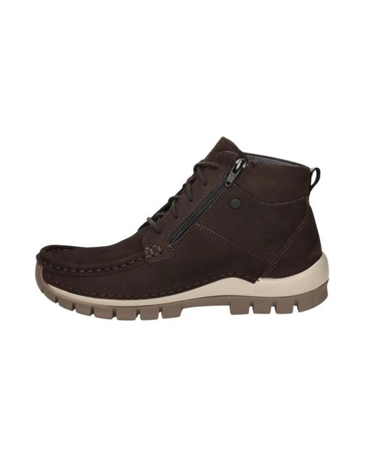 Wolky Boost Veterschoenen Hoog in het Brown