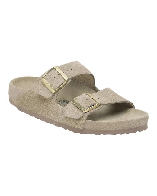 Birkenstock White Sliders for men