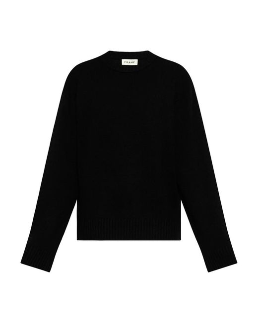 FRAME Kaschmirpullover Mit Rundhalsausschnitt in Black für Herren