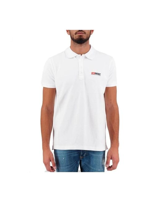 DIESEL White Polo Shirts for men