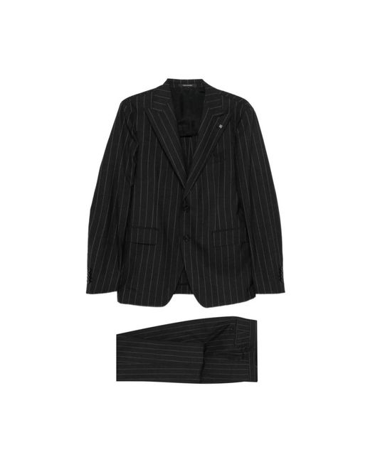 Tagliatore Kostuums ,Grijs ,Leer Single Breasted Suit in het Black voor heren