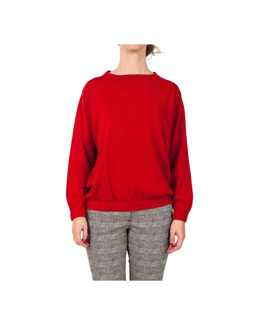 Ottod'Ame Red Round-Neck Knitwear