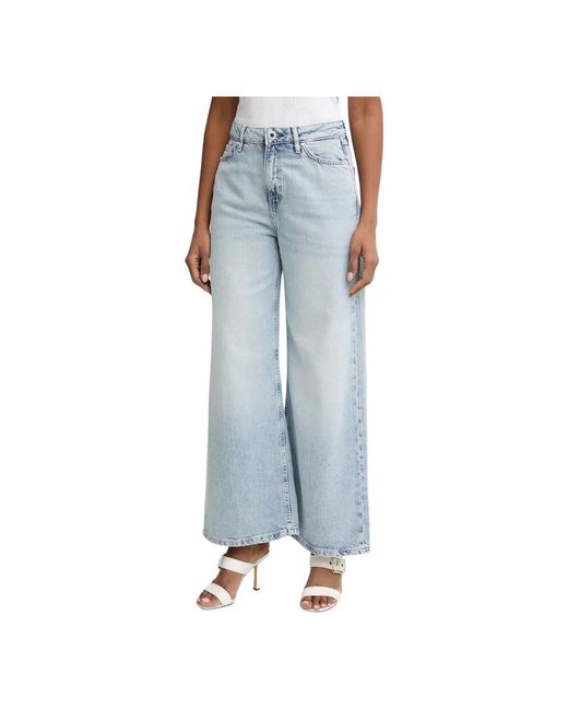 Guess Wide Jeans in het Blue
