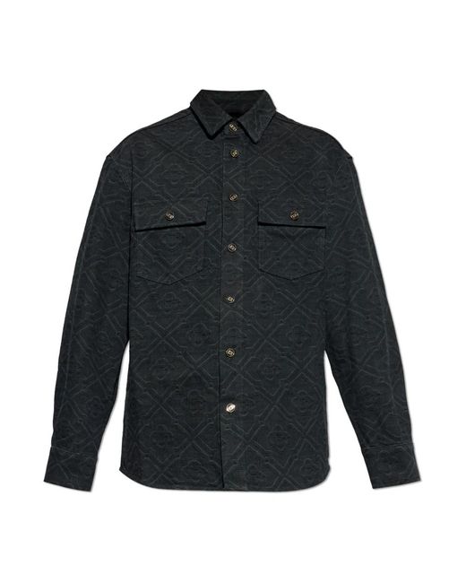 Casablanca Black Denim Shirts for men