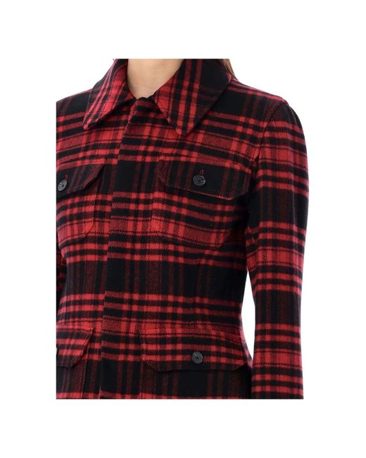 Ralph Lauren Red Plaid wool twill utility jacket