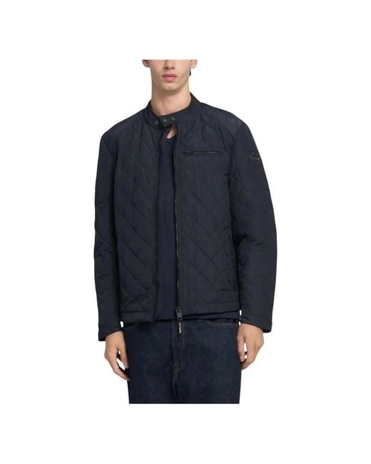 Replay Jassen ,Blauw ,Polyester M8000 Gewatteerde Jas in het Blue voor heren