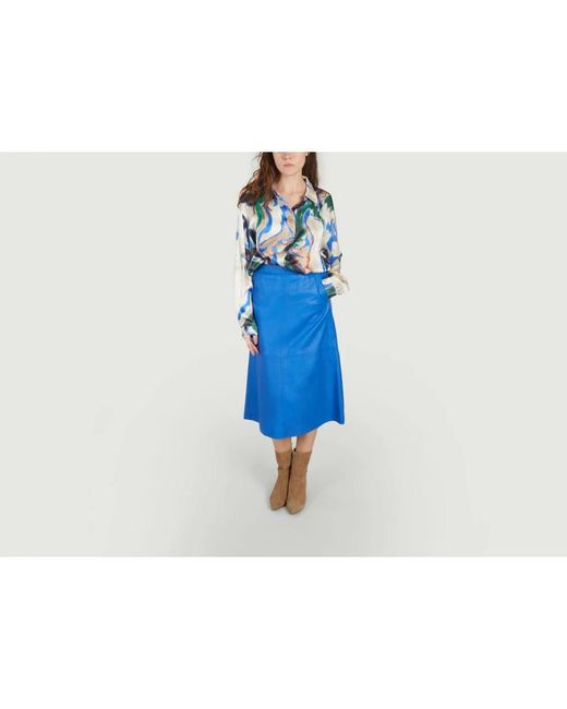 Skirts > leather skirts Munthe en coloris Blue