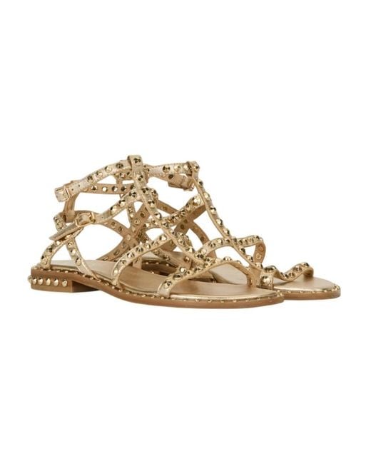 Ash Metallic Flat Sandals