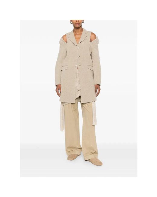 Comme des Garçons Natural Single-Breasted Coats