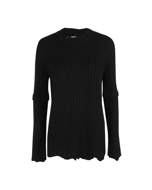 Helmut Lang Black Round-Neck Knitwear