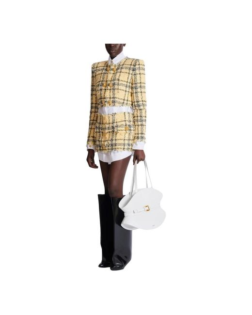 Balmain Medium Shuffle Bag in het White