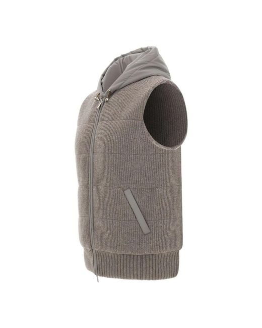 Gran Sasso Gray Waistcoats for men