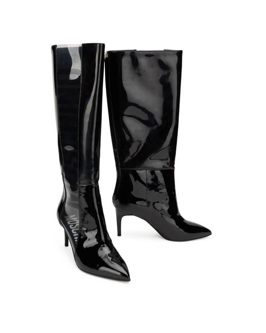 Moschino Black Heeled Boots