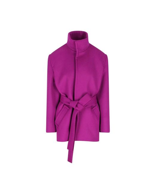 Saint Laurent Purple Belted Coats