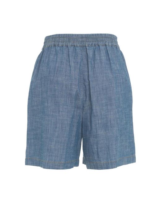 Semicouture Blue Casual Shorts