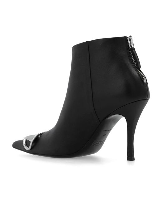 DIESEL Black 'd-venus' stiefeletten mit absatz