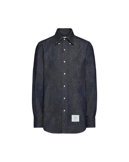 Thom Browne Blue Denim Shirts for men