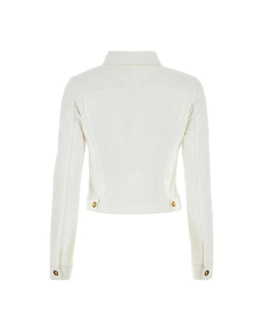 Palm Angels White Denim Jackets
