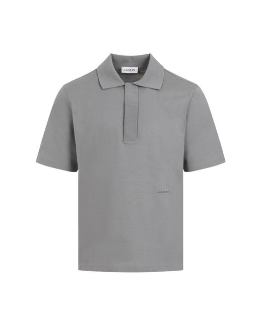 Lanvin Reguläres polo beton stil,polo shirts in Gray für Herren
